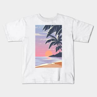 Sunset at the Beach Kids T-Shirt